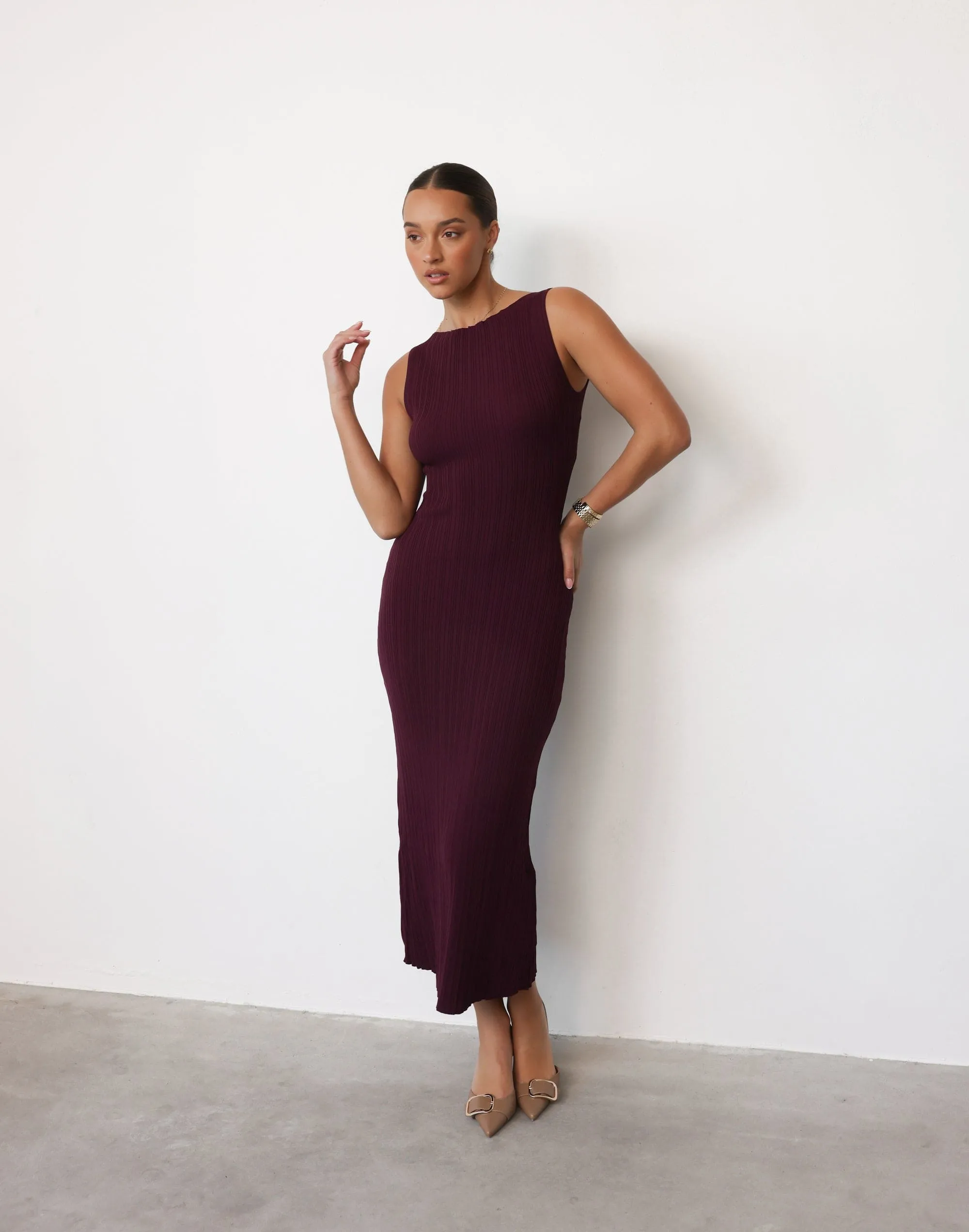 Kienna Maxi Dress (Plum)