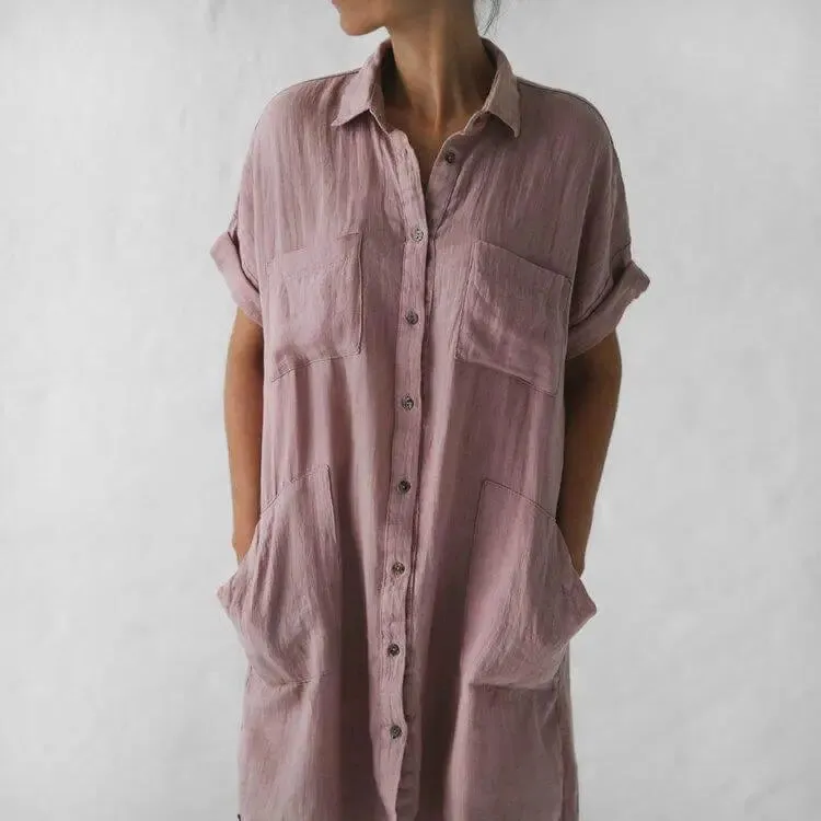 Linen tunic dusty pink by Seaside Tones