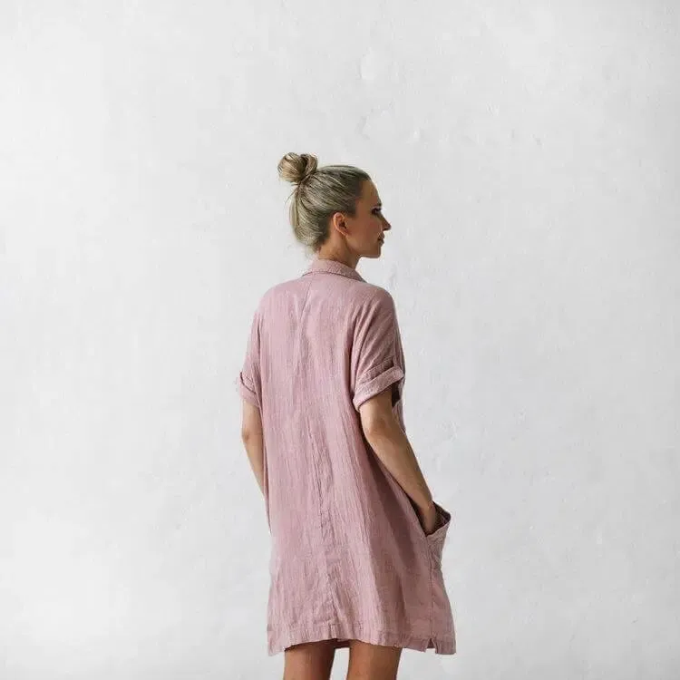 Linen tunic dusty pink by Seaside Tones