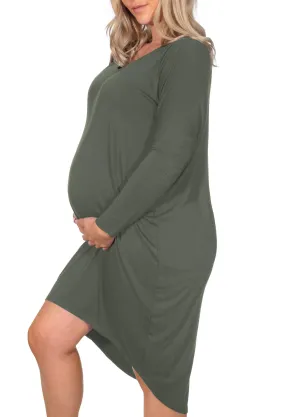 Maternity Bamboo Long Sleeve Tunic Dress