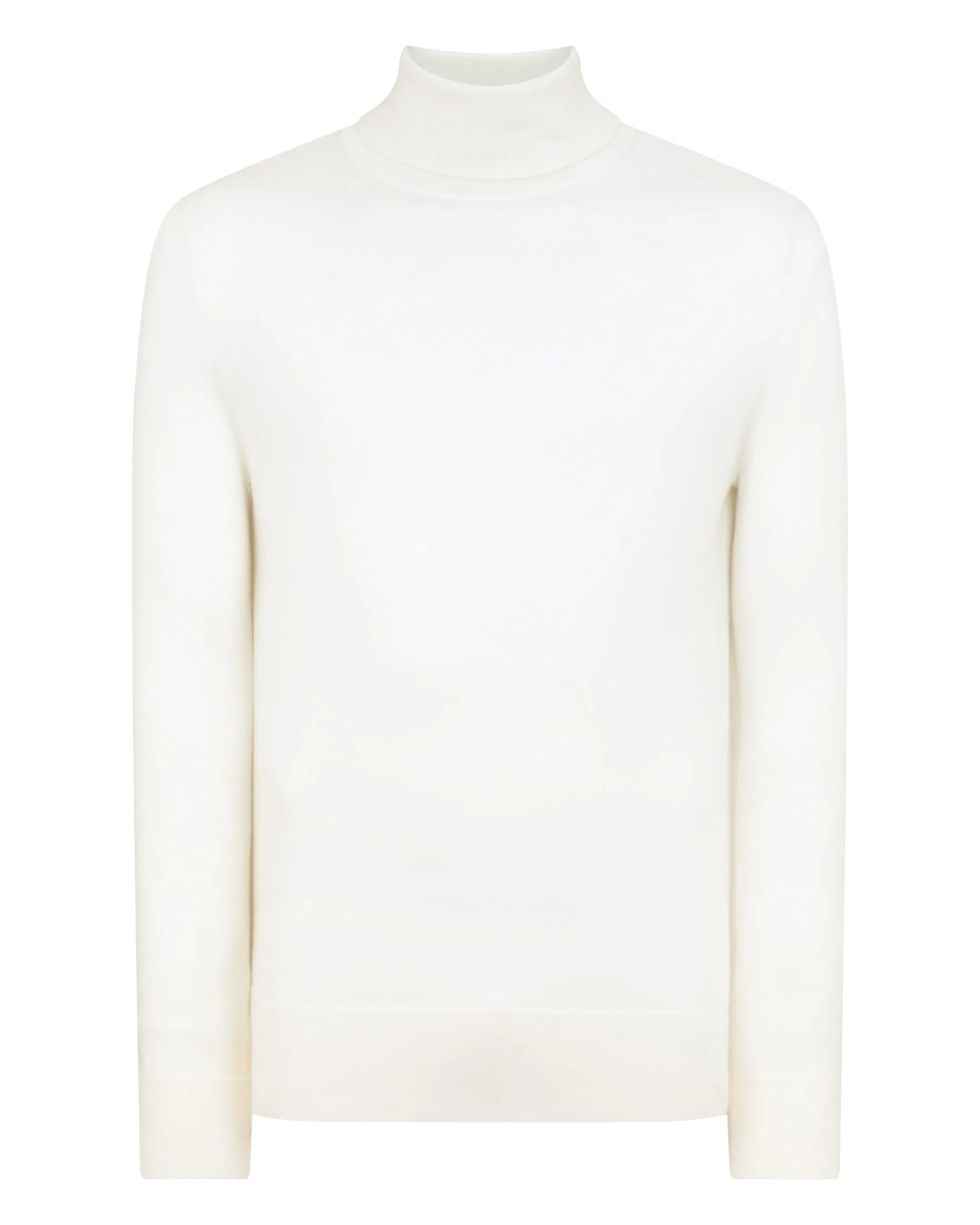 Men's Pimlico Fine Gauge Cashmere Turtle Neck Sweater New Ivory White