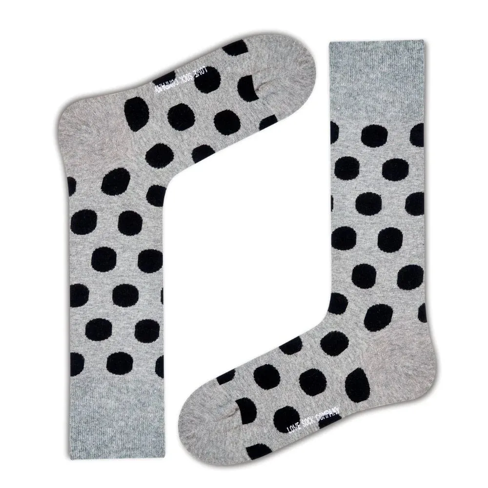 Men's Polka Dot Dress Socks - Big Polka (M)