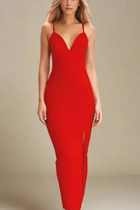 Milan Bandage Midi Dress - Lipstick Red