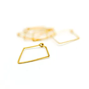 Mini Diamond Hoops in 14k Gold Fill - Minimalist Everyday Lightweight Earrings