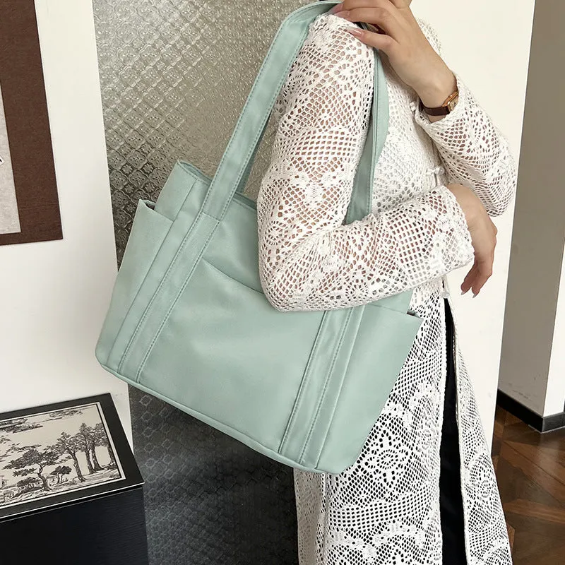 New Cross-Border Fashion Nylon Cloth Bag Commuter Large Capacity Shoulder Bag Bag Female Minimalist Preppy Style Student Handbag