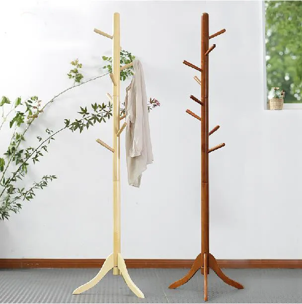 Oak coat stand with 8 hooks