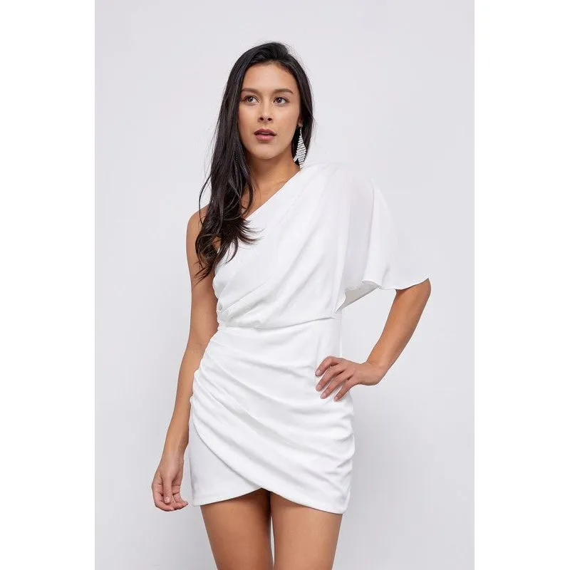 One Shoulder Wrap Dress