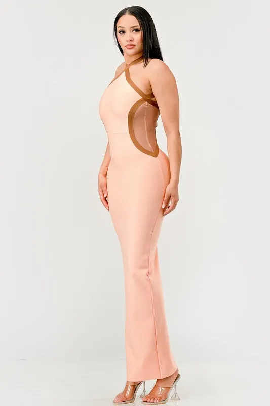 Peaches and Cream Infinity Gown Bandage dress