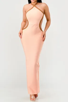 Peaches and Cream Infinity Gown Bandage dress