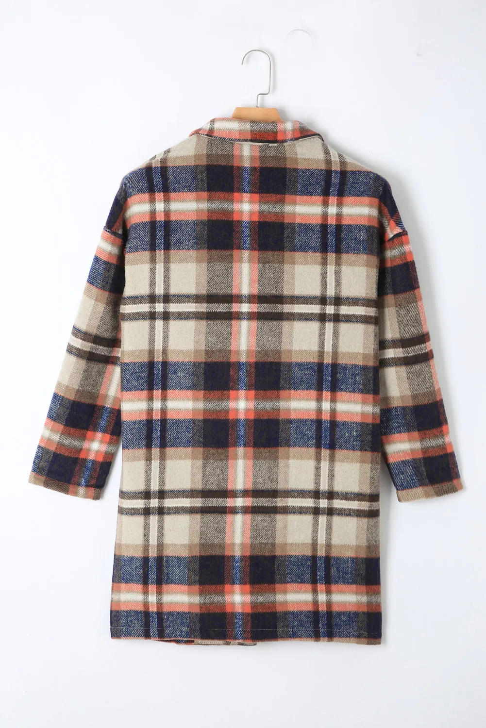 Plaid Pocketed Coat Jacket