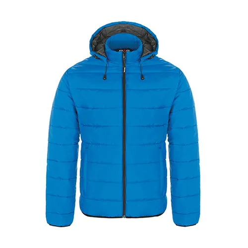 Puffy jacket with detachable hood