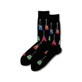 "Electric Guitars" Crew Socks by Hot Sox - Large