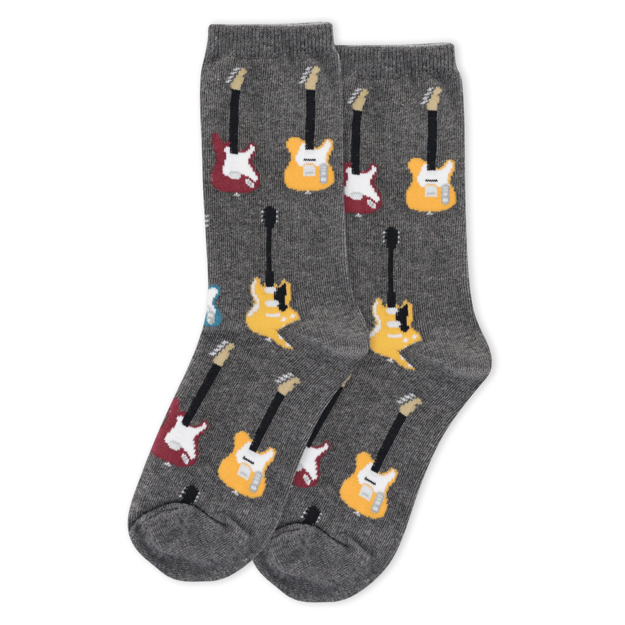 "Electric Guitars" Crew Socks by Hot Sox - Large