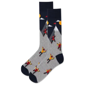 "Mountain Climbers" Crew Socks by Hot Sox - Large