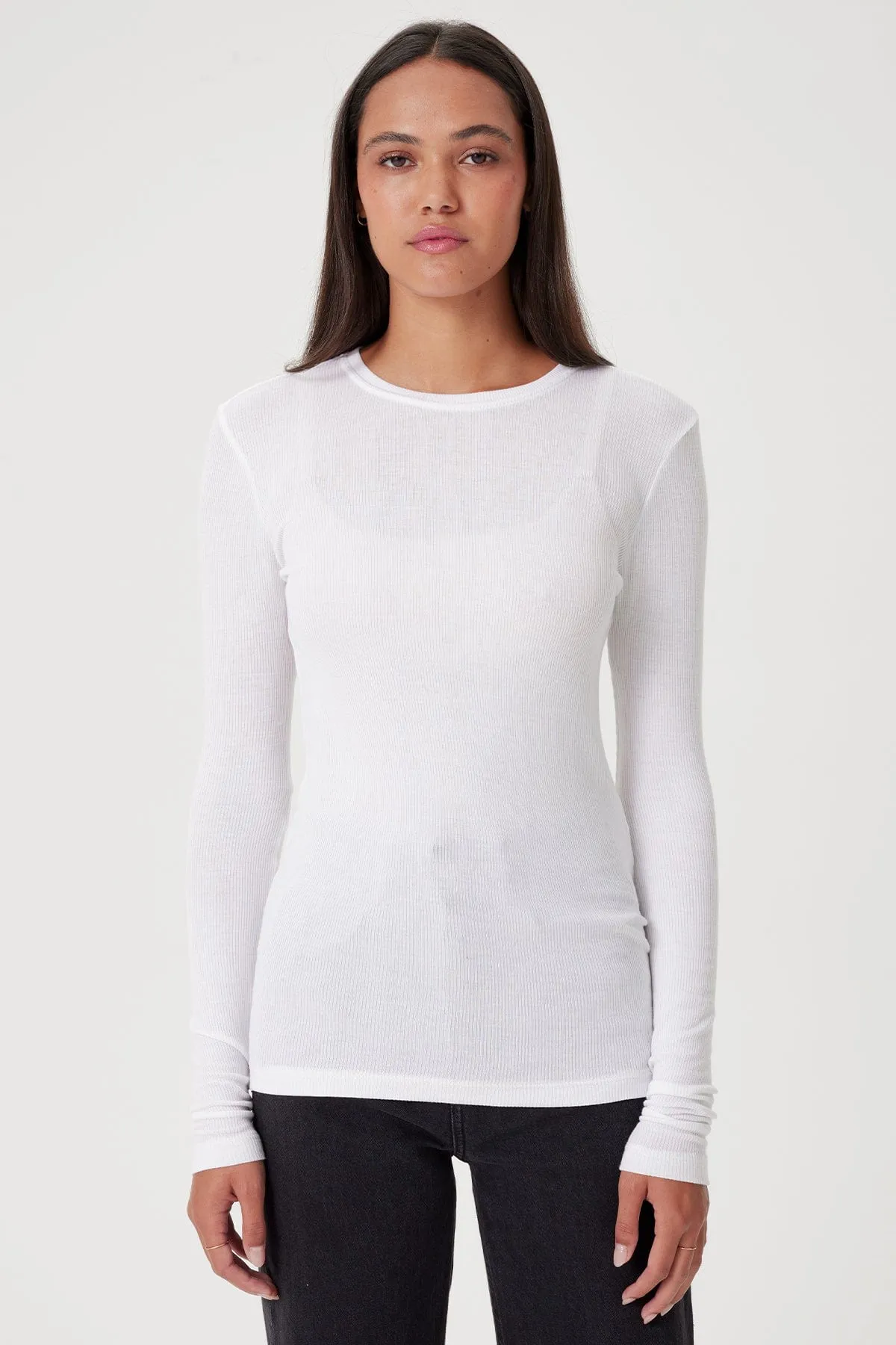 Ribbed Long Sleeve Tee