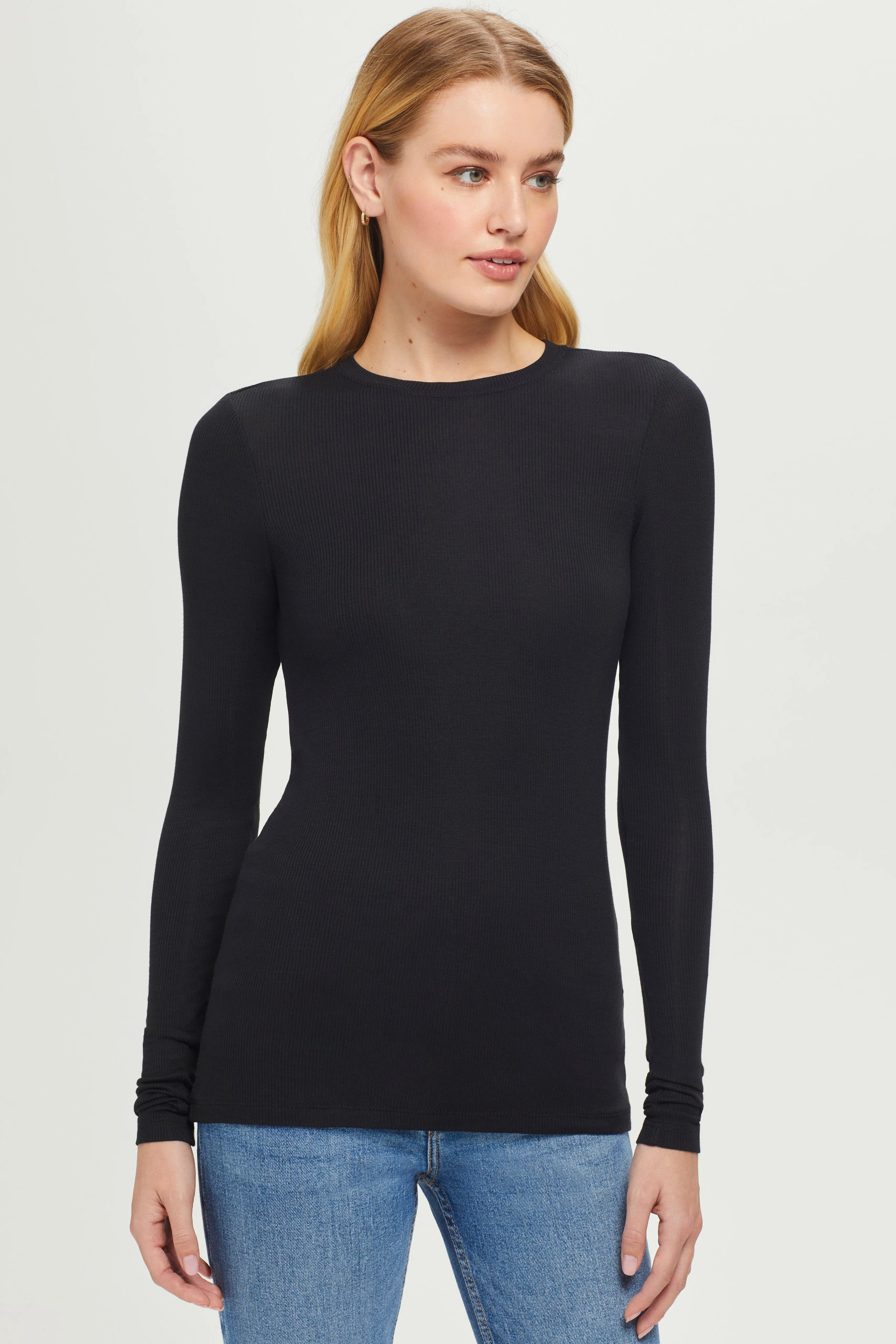 Ribbed Long Sleeve Tee