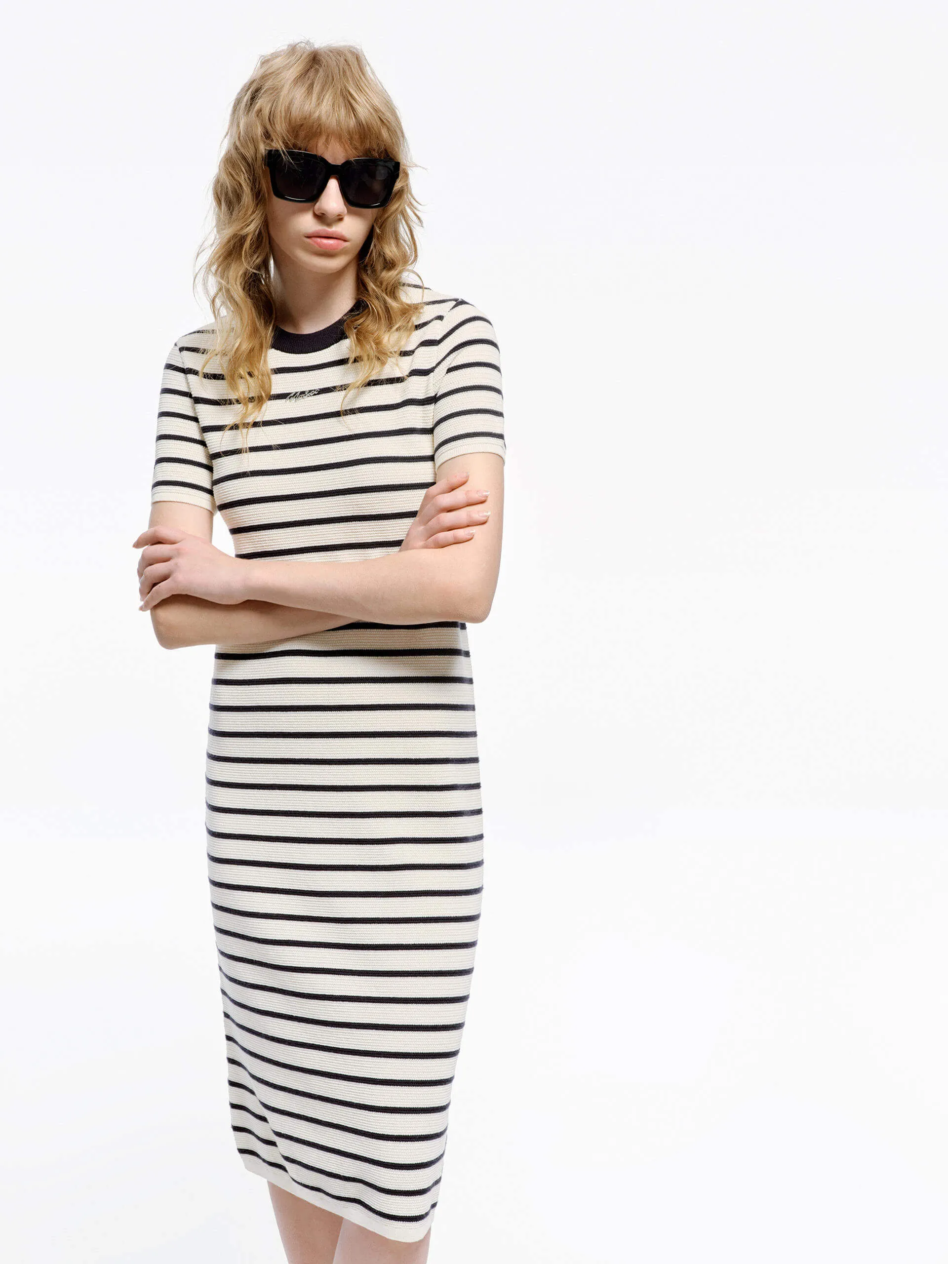 Round Neck Striped Dress