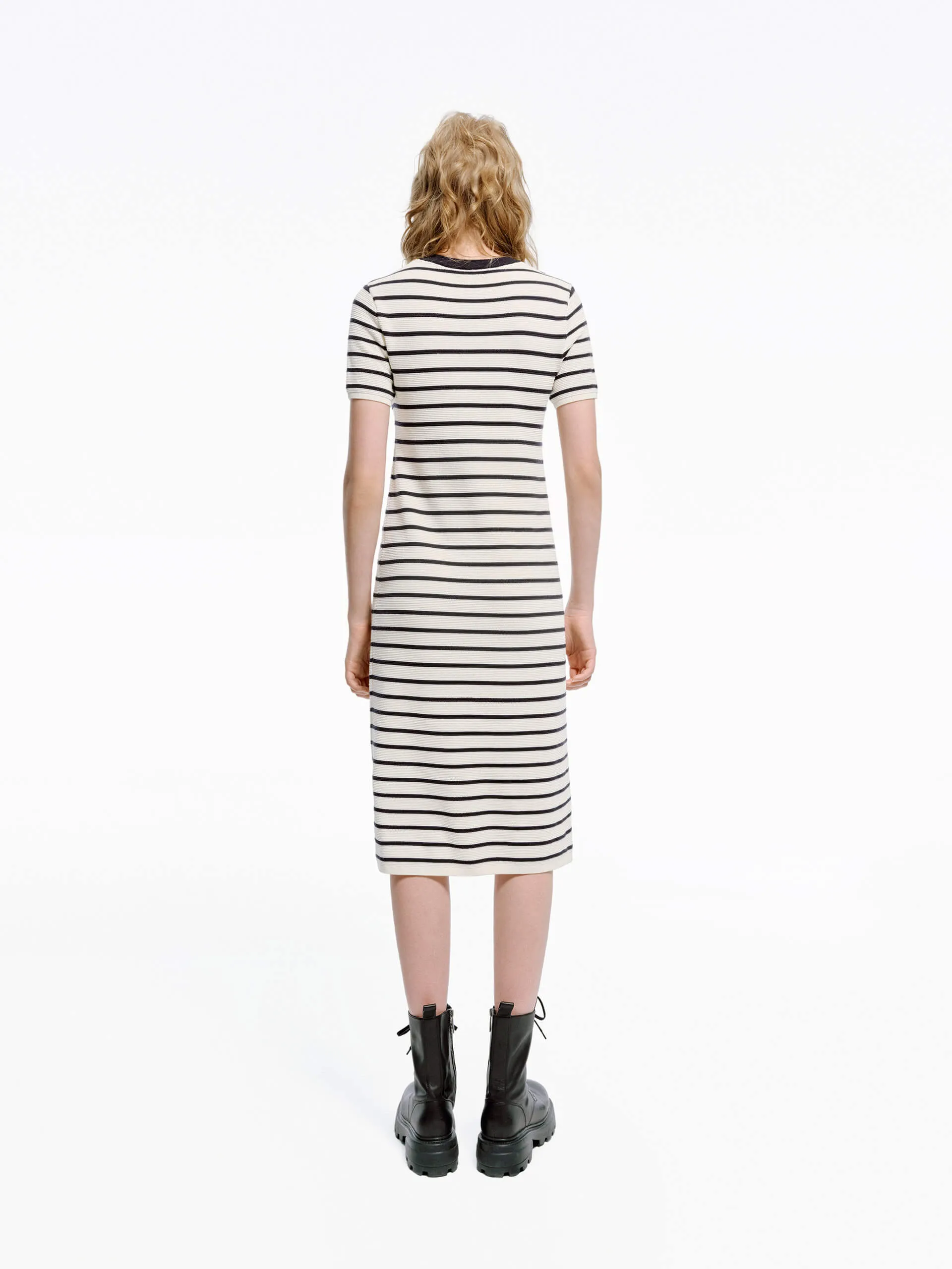 Round Neck Striped Dress