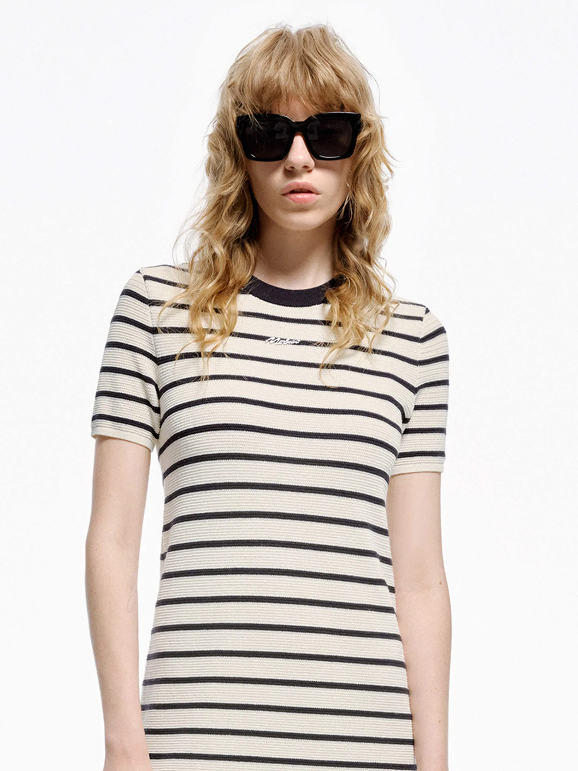 Round Neck Striped Dress