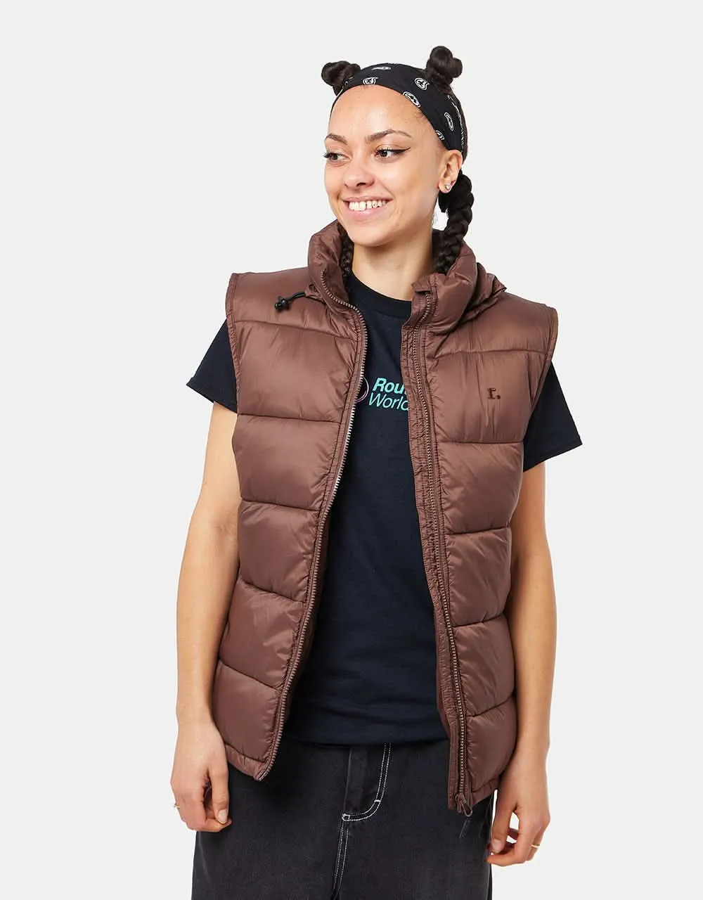 Route One Classic Puffer Gilet - Capuccino