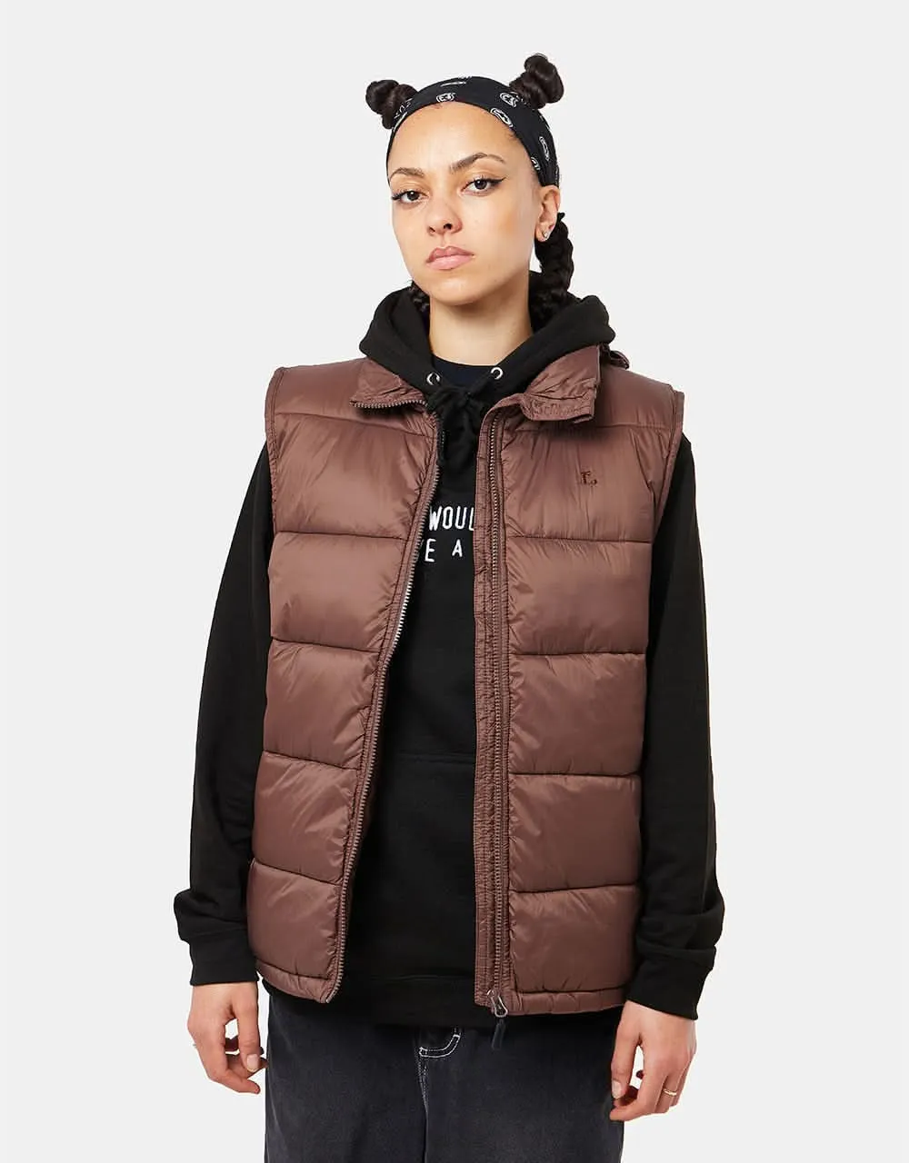 Route One Classic Puffer Gilet - Capuccino