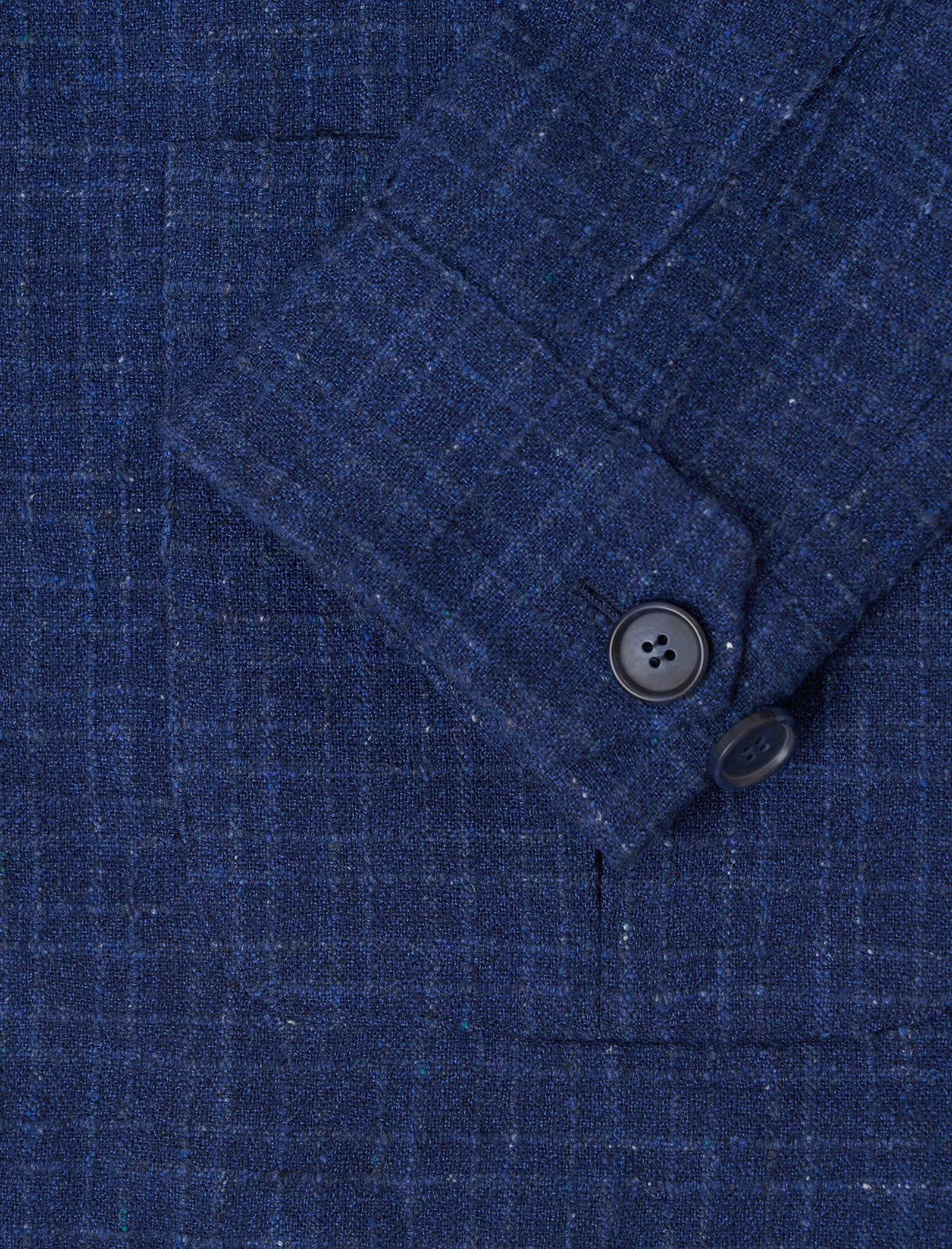 Royal Blue Textured Check Wool Shacket