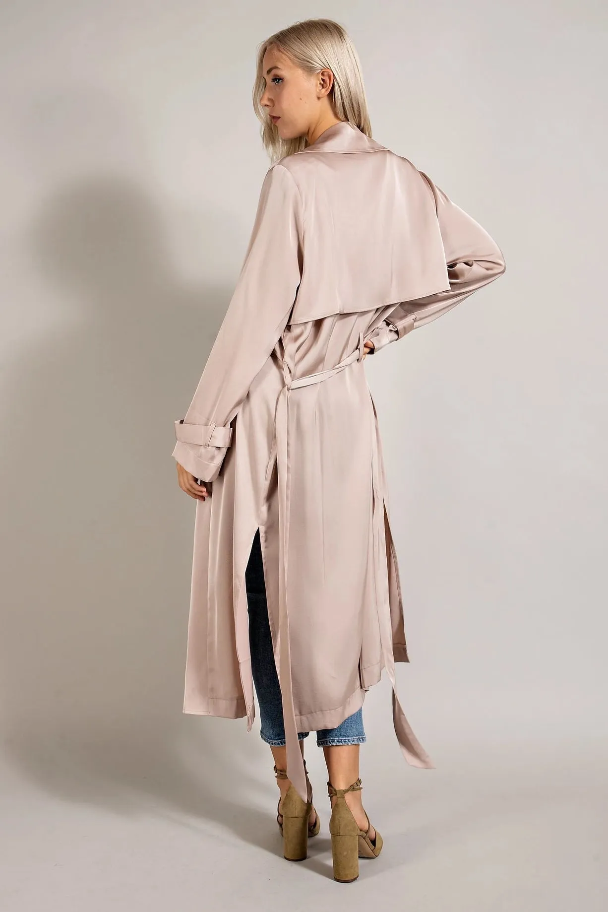 Satin Trench Coat