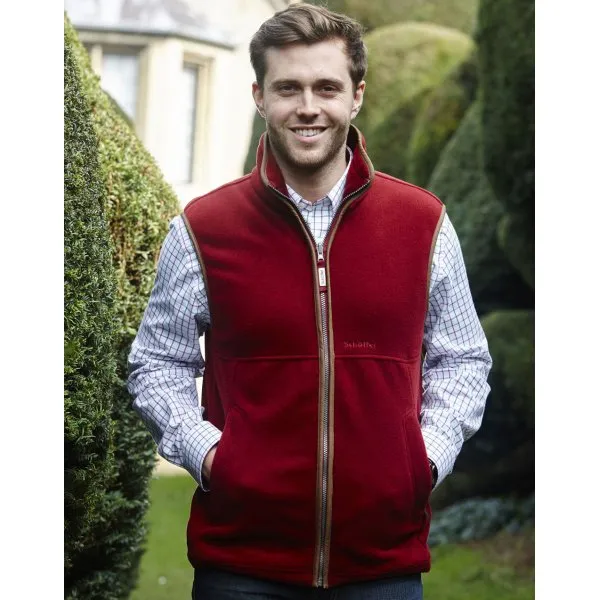 Schoffel Oakham Fleece Gilet - Burgundy