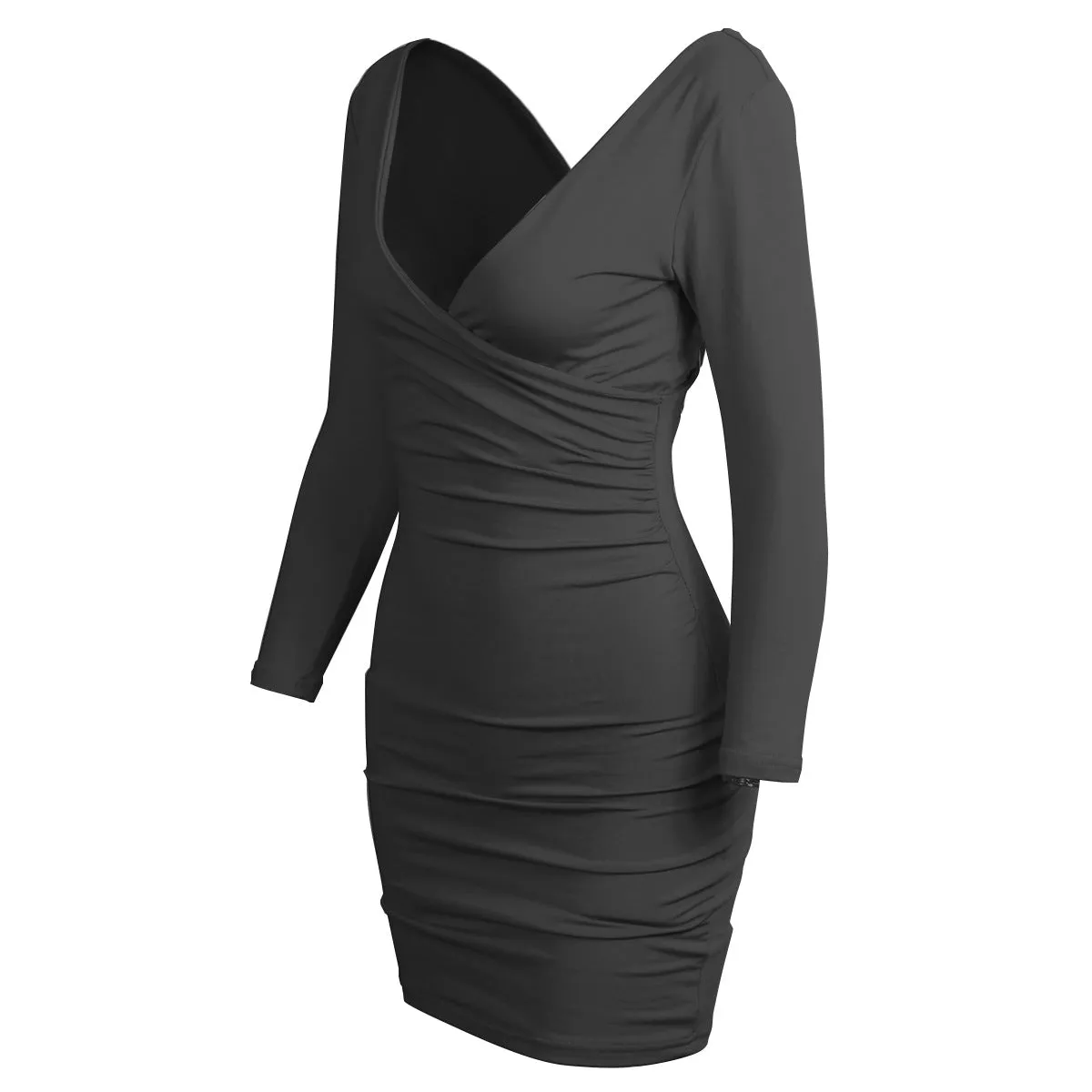 Sexy V-neck long-sleeved party mini dress