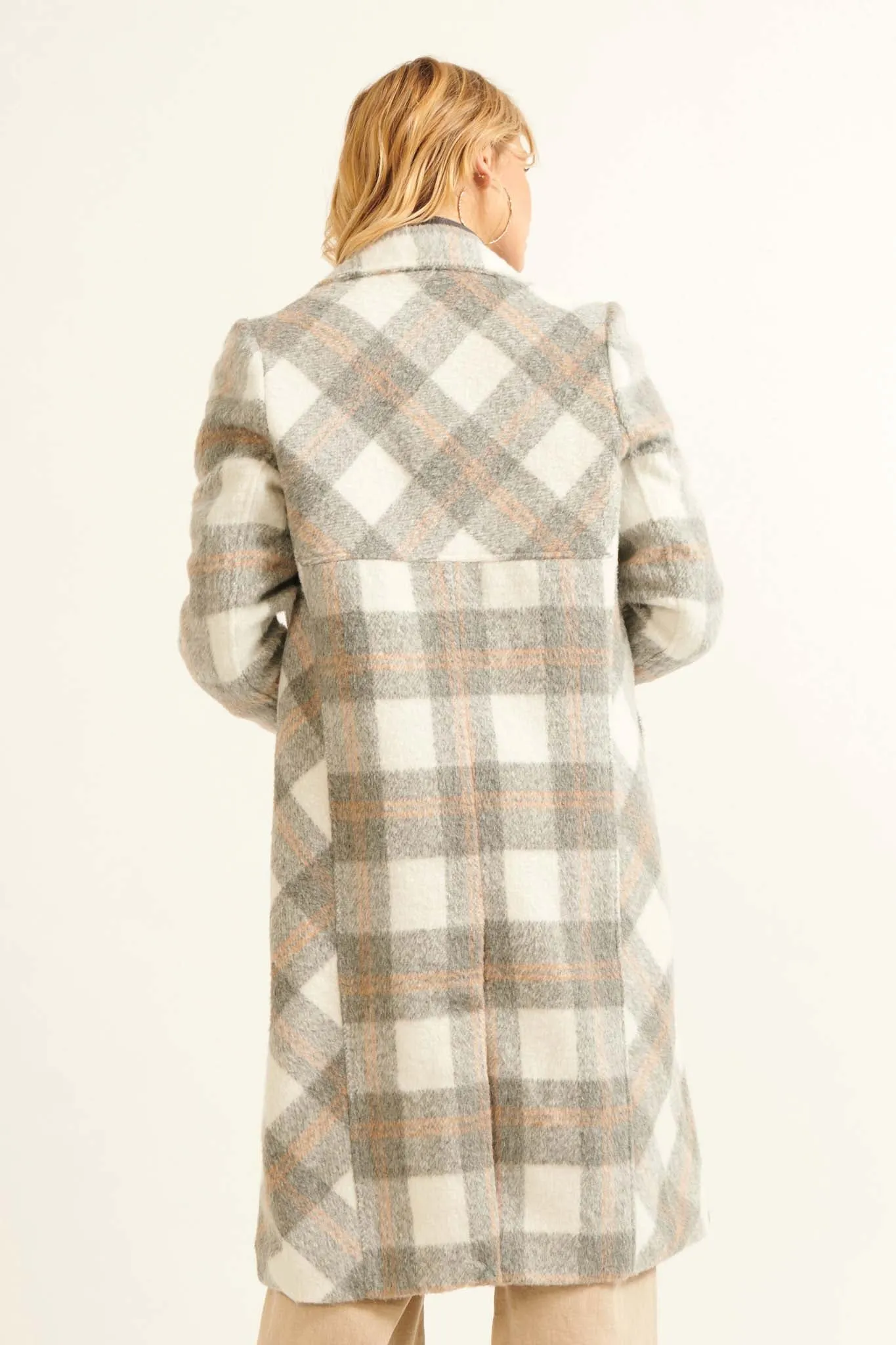 Snowy Creek Wool-Blend Plaid Overcoat