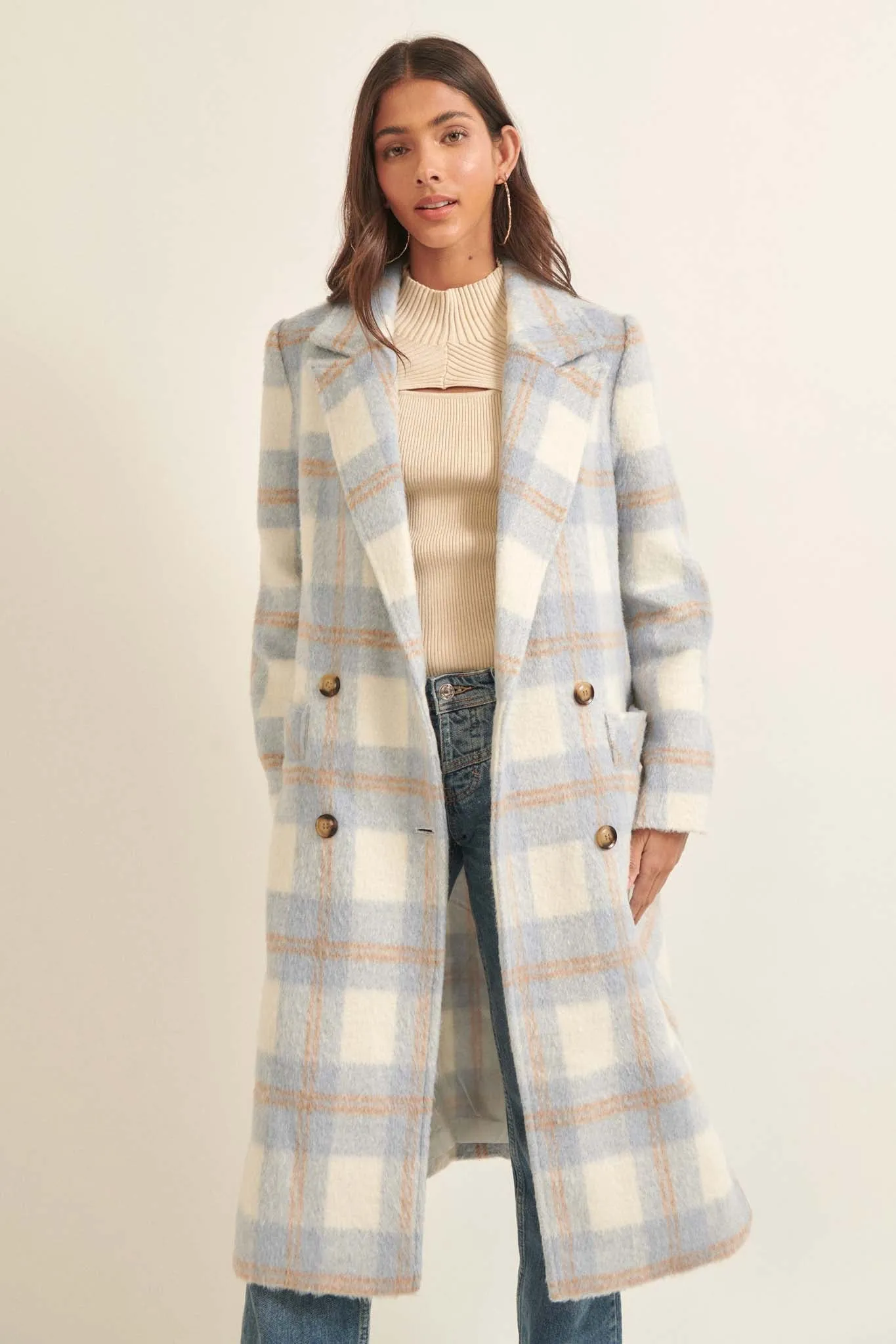 Snowy Creek Wool-Blend Plaid Overcoat