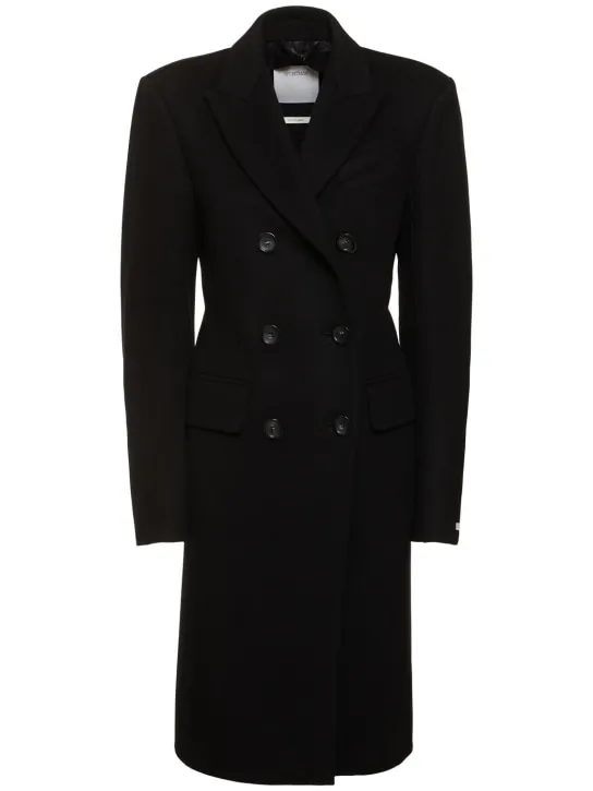 Sportmax   Morgana wool double breasted long coat 