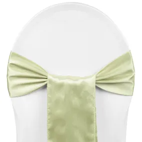 Standard Satin Chair Sash - Sage Green