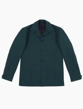 Teal Herringbone Cotton Shacket