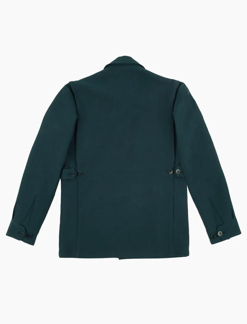 Teal Herringbone Cotton Shacket