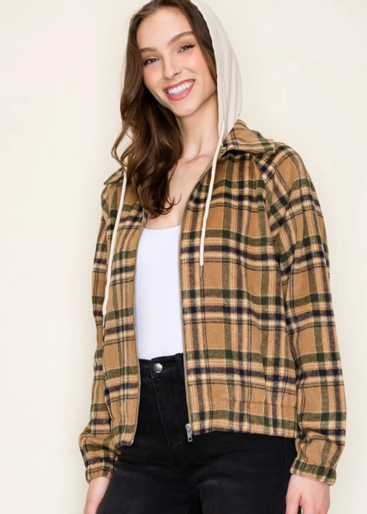 The Andi Plaid Hooded Shacket - 3 Colors! - FINAL SALE