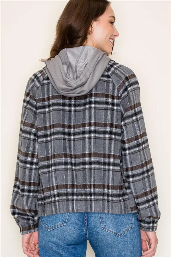 The Andi Plaid Hooded Shacket - 3 Colors! - FINAL SALE