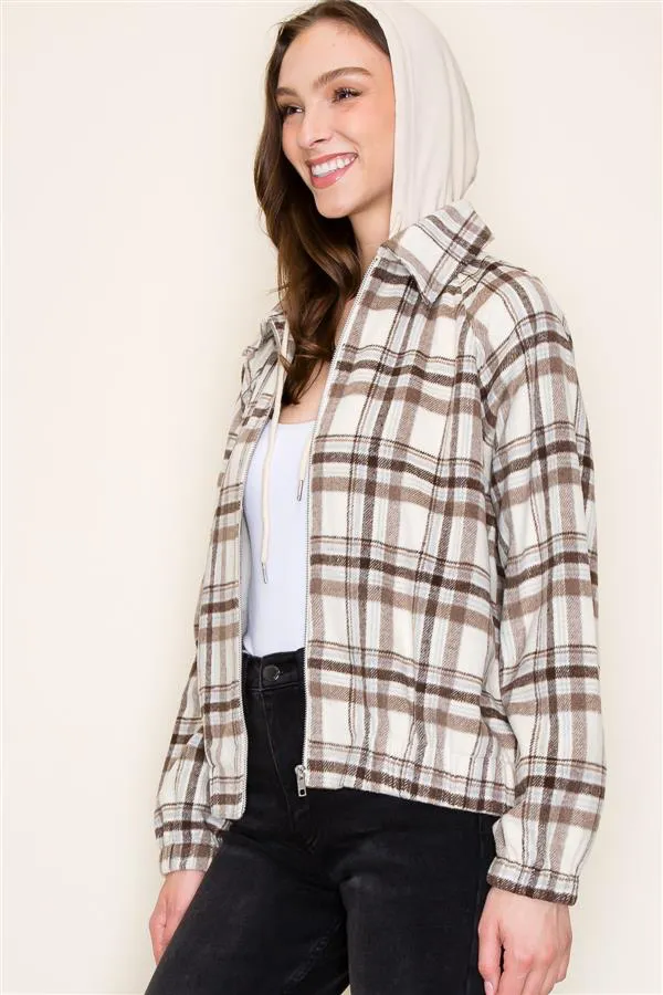 The Andi Plaid Hooded Shacket - 3 Colors! - FINAL SALE