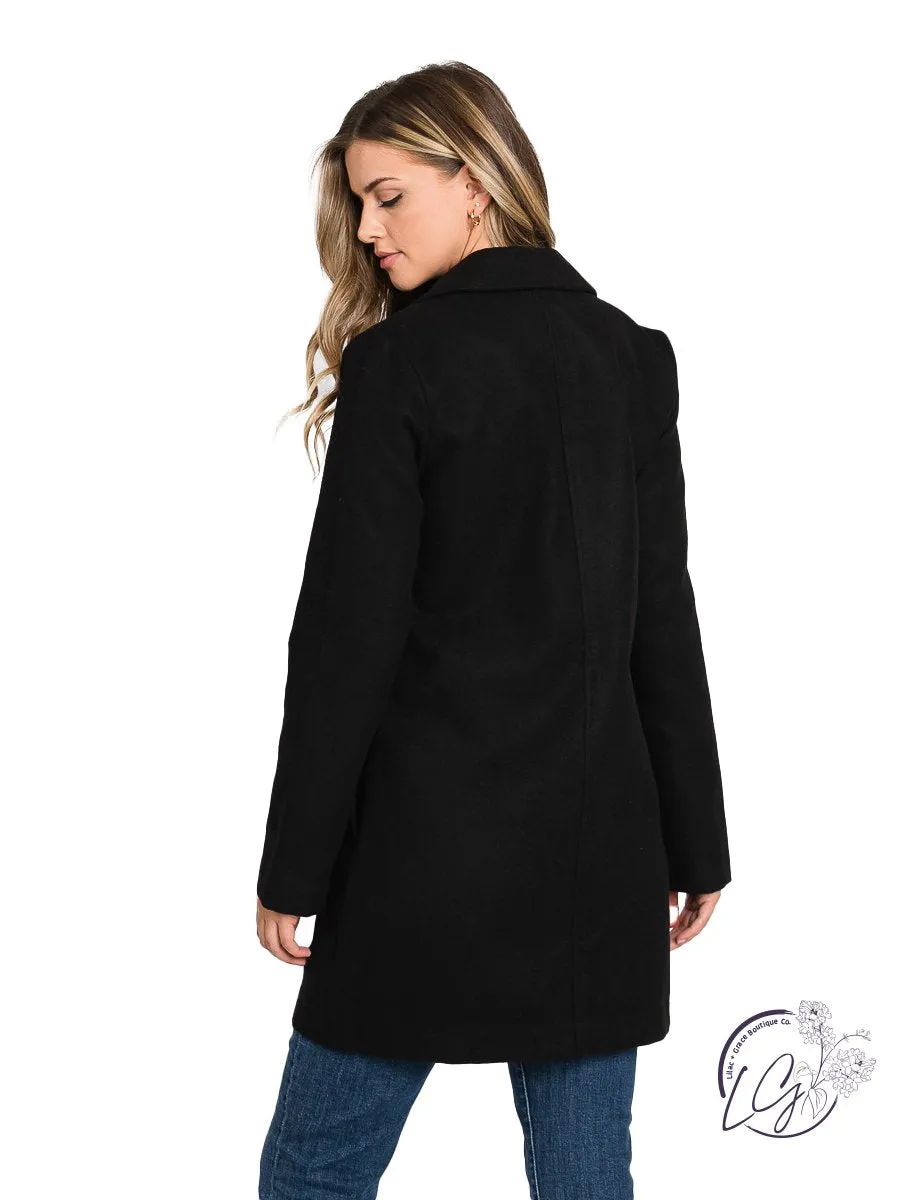 Thinking Twice  Waist Tapered Overcoat