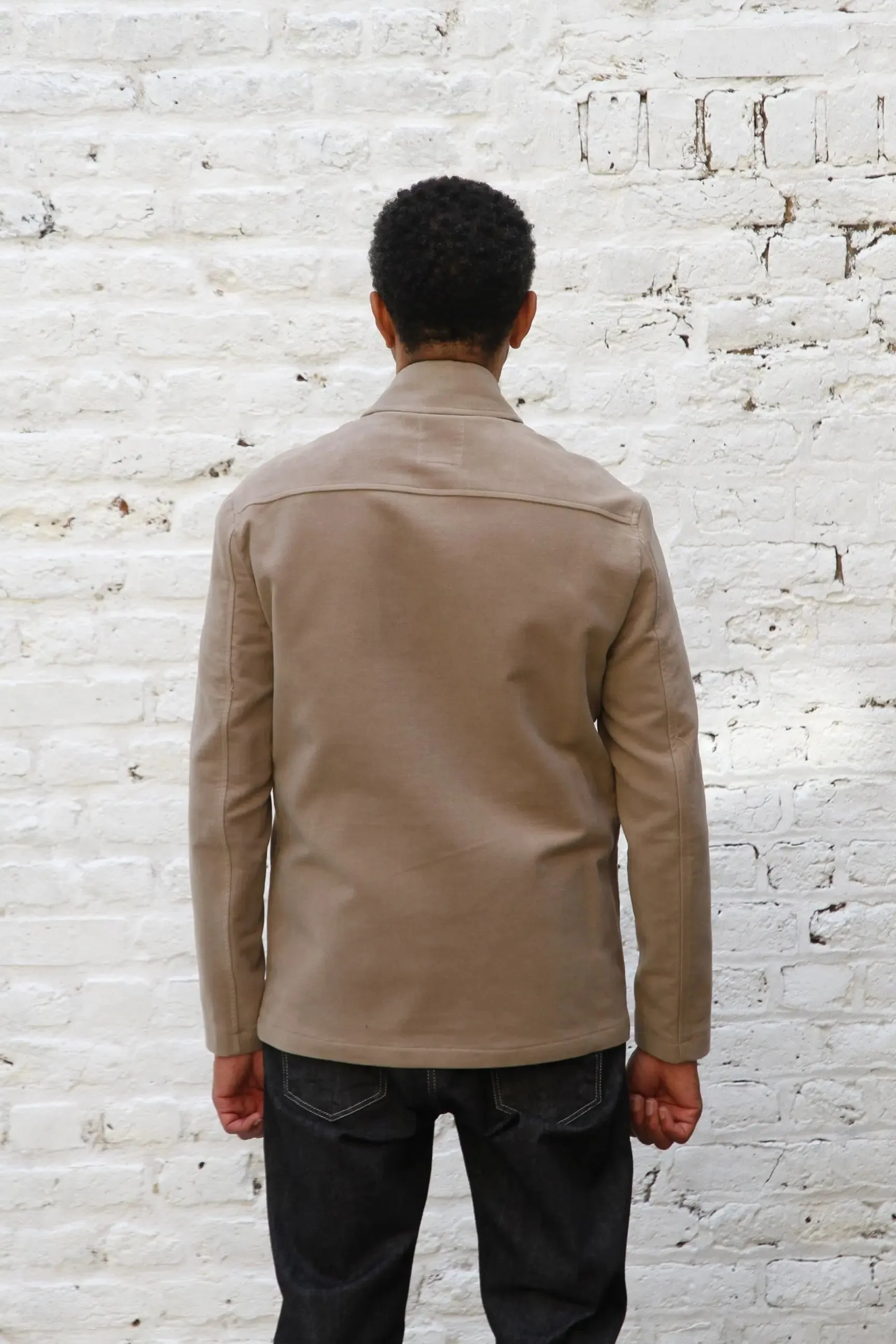 Wilkes Casual Shacket - Beige Moleskin