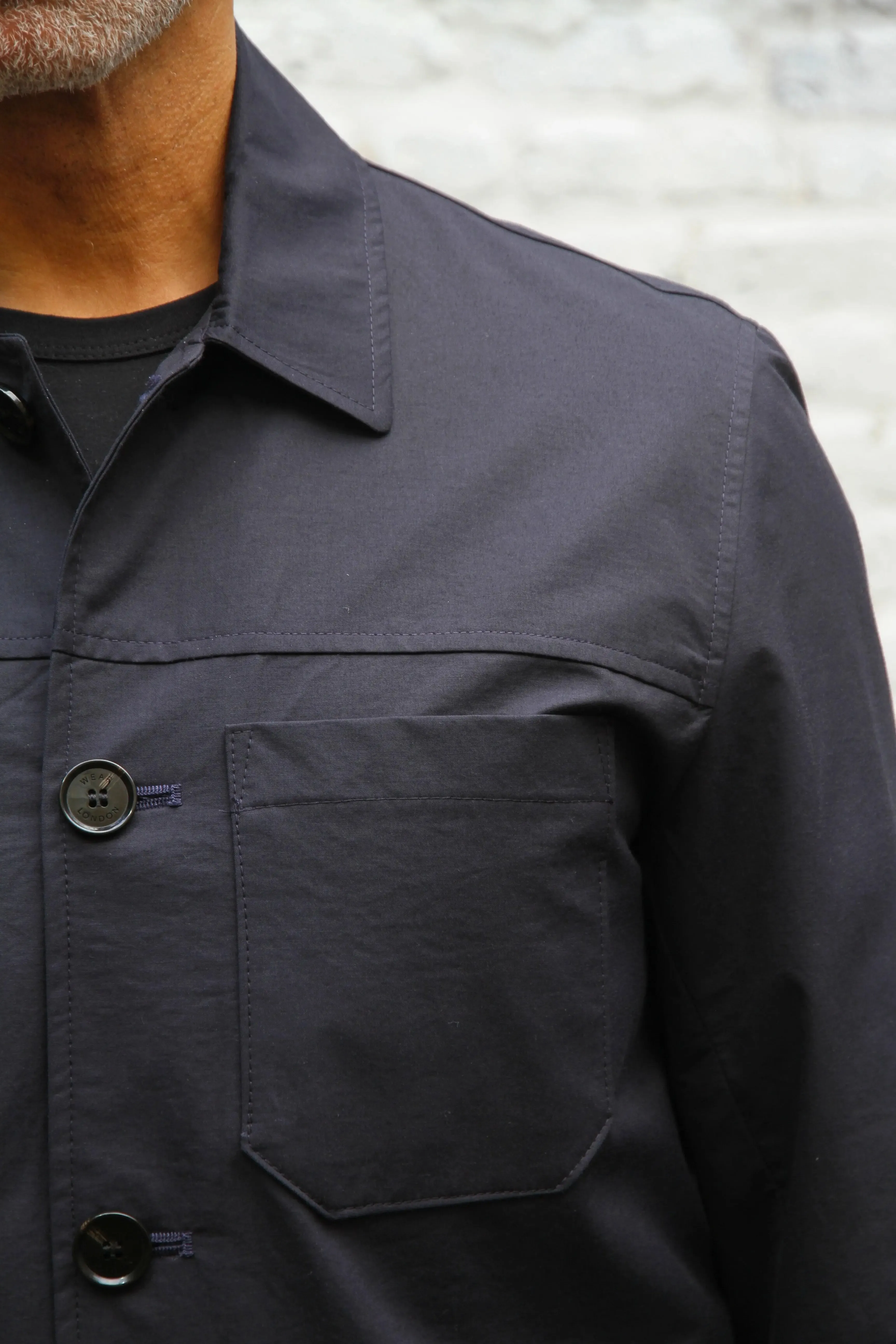 Wilkes Shacket - French Navy Cotton