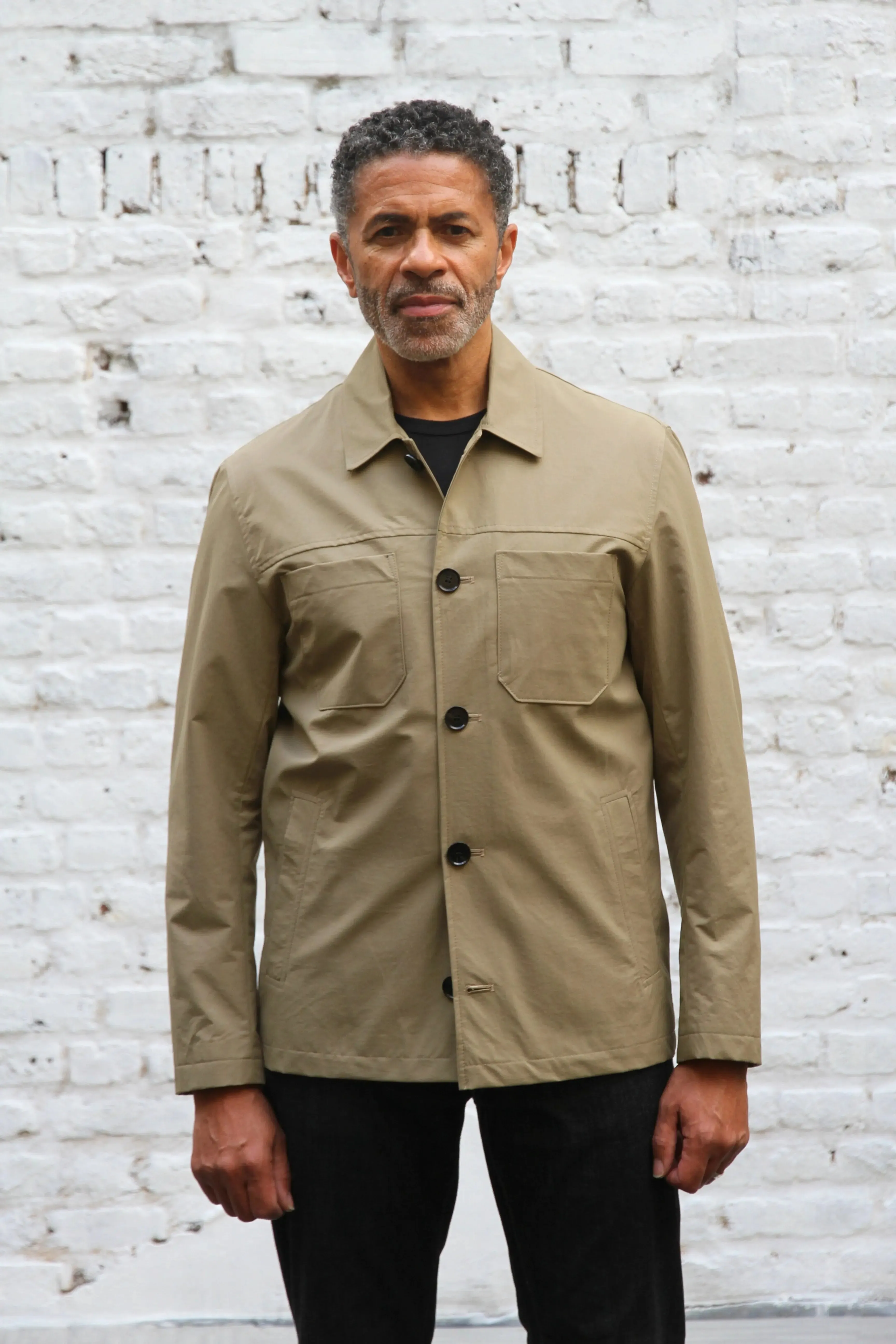 Wilkes Shacket - French Stone Cotton