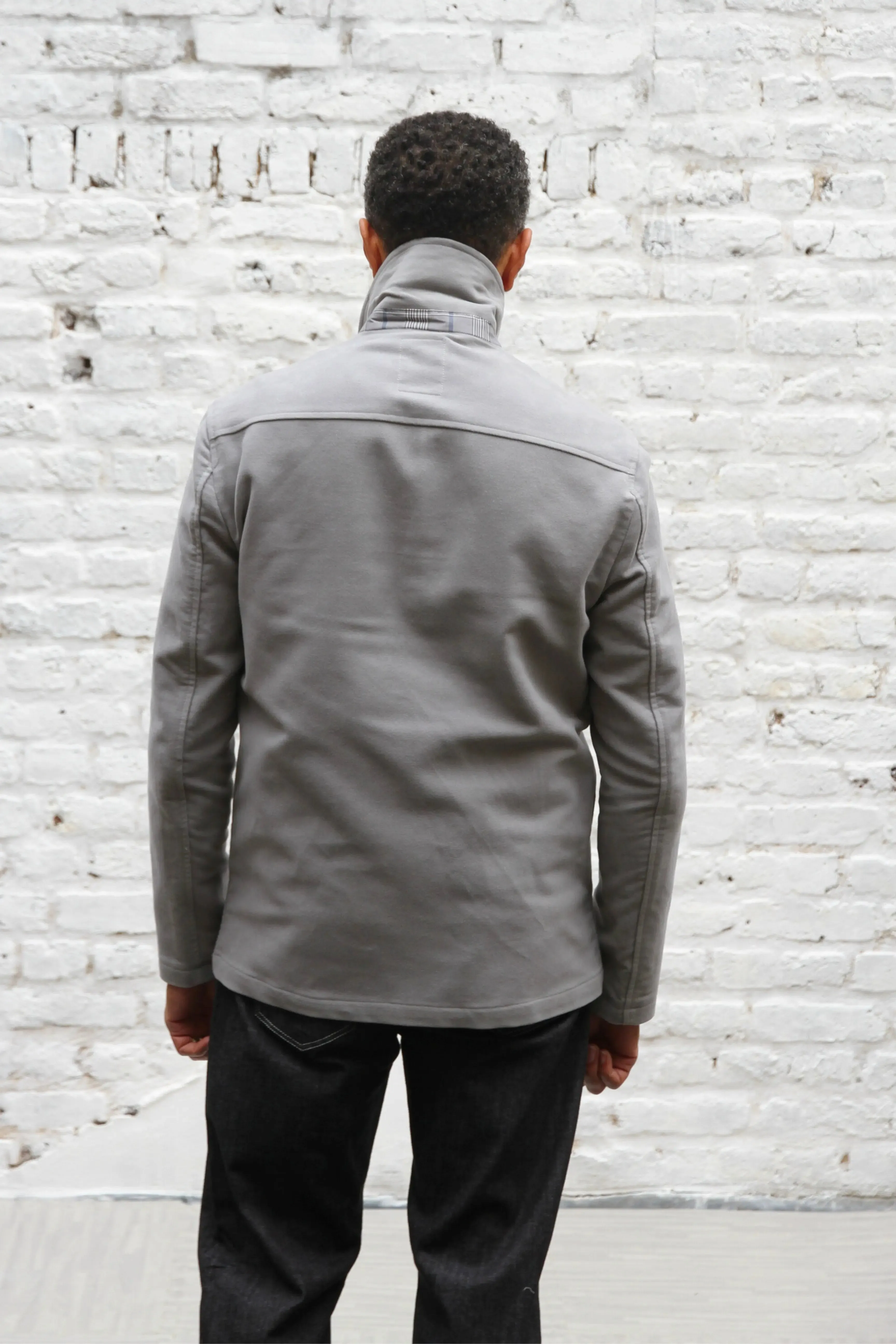 Wilkes Vintage Shacket - Light Grey Moleskin