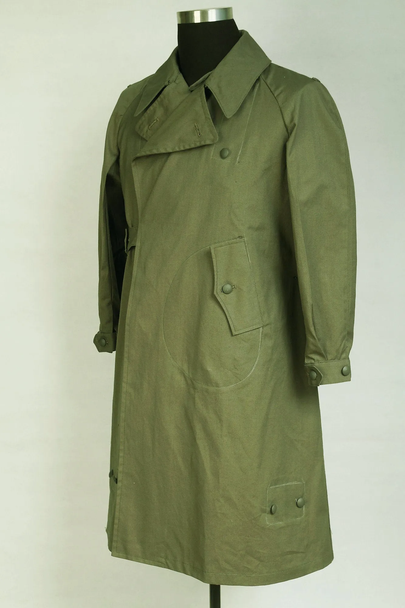 World War 2 WWII German Motorcyclist Wind Proof Overcoat Green