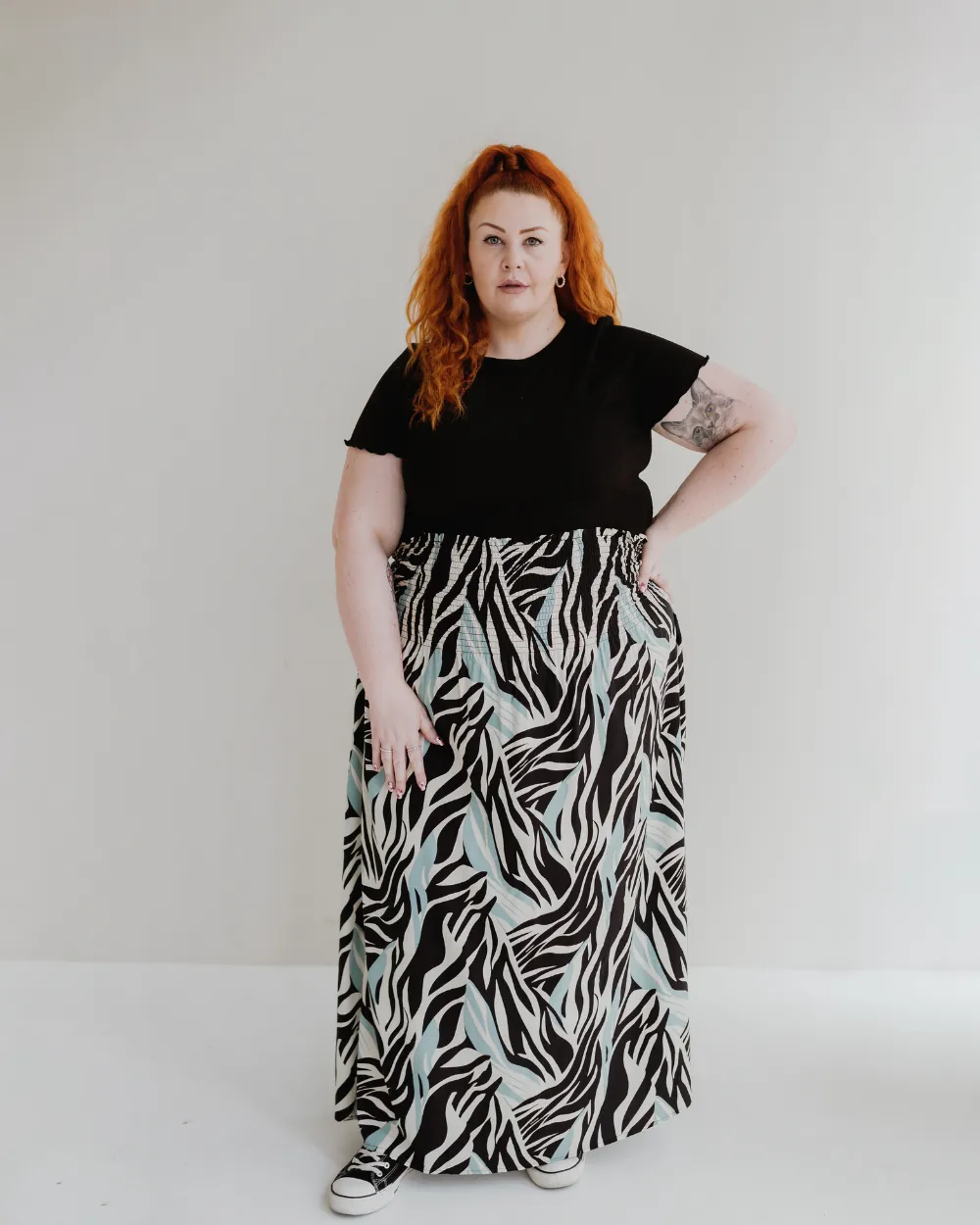 Zuri Zebra Pop Viscose Dress Skirt